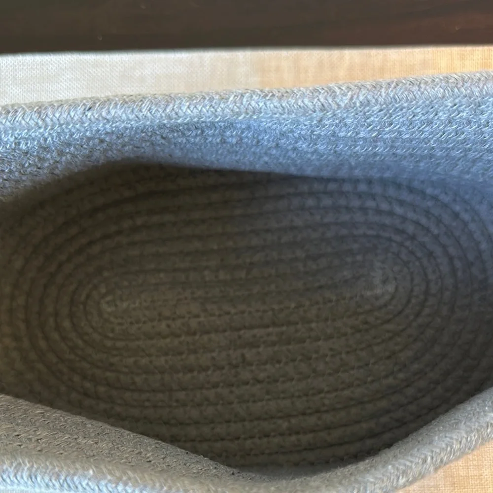 Gray Dog Toy Basket NEW